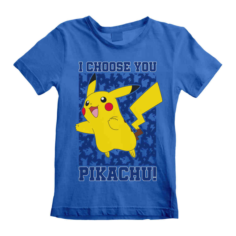 Pokémon - I Choose You Kinder T-shirt - Blauw